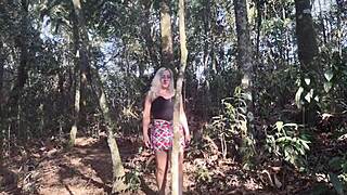 hey, wanna join this outdoor park sex with a married fan in a wedding dress?