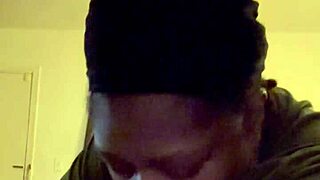 Amateur Bbw With Big Ass And Belly Sucking Huge Black Cock In Bedroom Deepthroat