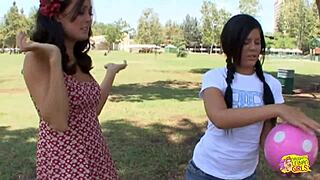 After meeting up those brunettes head home for lesbian pussy eating to quench thirst