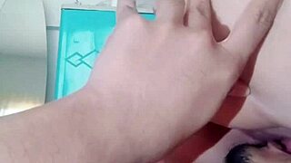 Asian chubby housewife gets bedroom blowjob and wet pussy licking in homemade cuckold sex