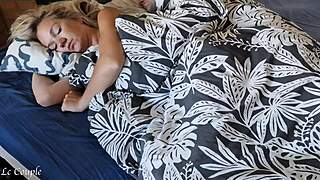 husband surprised his wife with a hard dick in the early morning, making her moan loudly until a cumshot.