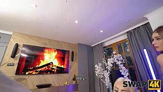 Hey, how did our morning walk turn into this wild threesome with wife swapping and big cock action?