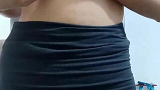 spy cam catches innocent curvy latina teen 18+ with perfect natural tits