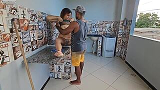 Caught neighbor stealing panties, fucked my ass!