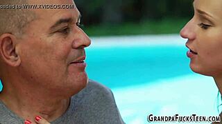 Brunette teen 18+ager sucks dick, like umm from that grandfather outdoors