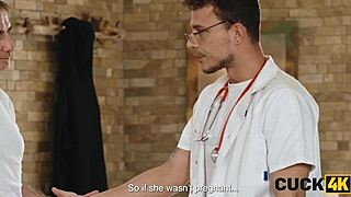In Cuck4k, Dr. Lovegood seduces a pregnant Czech wife while her husband watches the cheating encounter