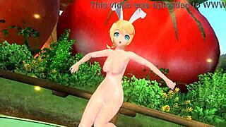 Kagamine Rin Popipo Project Diva Shows Big Ass And Tits Nude!