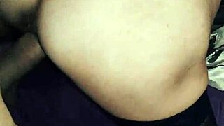 graceful sex with beautiful slender milf in fishnet stockings on bed