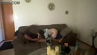 Blonde slut deepthroats big black cock with gagging and face fucking.