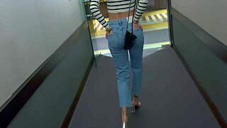 Muscular latina babe with big ass and long hair asks how you prefer fucking her in jeans or tiny bikini outdoors