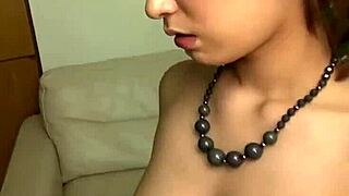 Intense threesome features shaft throating asian slut Yui Kasuga in lingerie and cumshot finish