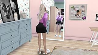 Stepsister Dominates And Fucks In Lesbian Sex Wrestling