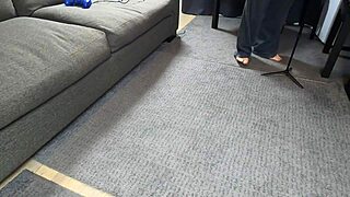 Missy Maverick goes solo with foot fetish play in ebony deepthroat gagging session featuring skinny slut sucking cock