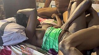 The boss's fiancée offered her pussy submissively to the workers for a quick homemade threesome. They took turns fucking her skinny body hard in doggystyle.