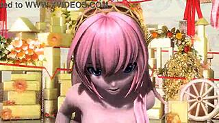 Why does Megurine Luka show off big ass and tits in full nude mod during Project Diva performance?