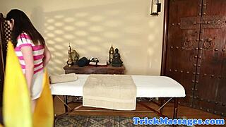 Throatfucked Babe Gets Erotic Massage With Face Fucking And Panties Play In Hidden Cam Voyeur Session!