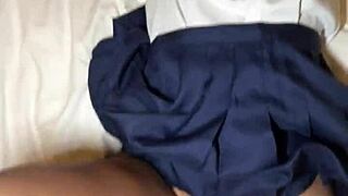 18yo thai teen 18+ gets fucked hard in school uniform by european tourist with big cock in pov doggystyle and cowgirl