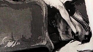 Vintage Erotic Art Showcases Hairy Pussy And Beaver In Retro Style!