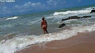 African Wife Yuri Gaúcho And Husband Paradise Go Nudist On Beach For Anal Creampie Action