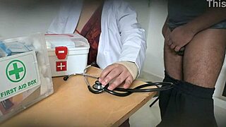 Doctor sneaks in blowjob to patient in clinic but what if they get caught?