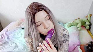 Furiyssh cute teen amateur blowjob with toys before party