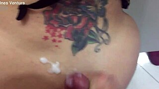 oh man that blonde latina's big ass got a nice orgasm load right on it