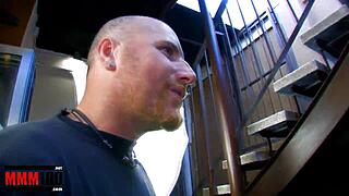 Brunette babe Jordanne gets into casting interview but ends up fucking the bar owner at party.