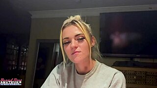 why does skinny blonde cutie sassy suck cock before pussy pounding?