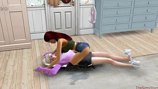 Stepsister Dominates And Fucks In Lesbian Sex Wrestling