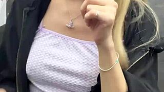 Asian Girl Masturbates in Elevator Until Someone Enters