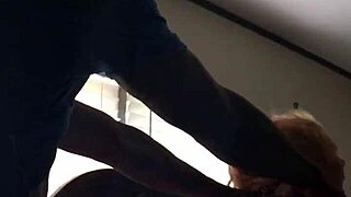 Massive black cock pounds her hard in doggystyle then she takes intense head action in quick session