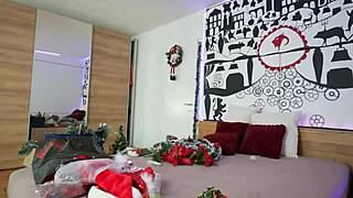 Christmas Decoration & Pole Dancing SFW - Cute Blonde Solo Party