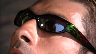 alaura eden, the petite latina brunette, bends over in fishnets and heels for deep anal fucking and gaping on the bed.