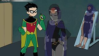 hey everyone, check out bumblebee having some fun in the bathroom in 18titans part 24 cartoon game episode