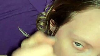 Milf takes a facial after intense face fucking session