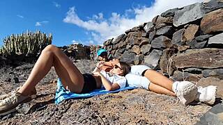 i feel so excited during risky vacation sex with skinny brunette teen yoya grey