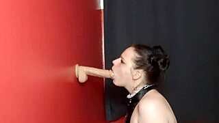 hey, this schoolgirl gives a deepthroat blowjob with face fucking until cum covers her 😏💦