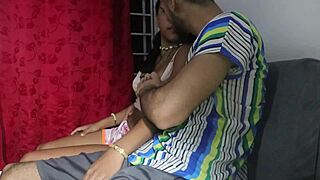 Recording my beautiful Colombian stepsister touching my dick while watching TV she ends up on all fours with my cum on her ass!