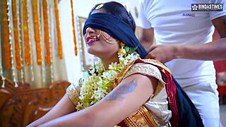 Newly married bhabhiji gets fucked by devar blindfolded in full movie compilation!