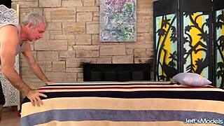 Chubby auntie Lady Lynn asks masseur for satisfaction of her desires