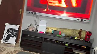 Stuffing Young Brazilian Latina Teen's Pussy With Cum