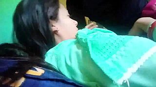 this indian couple starts with kissing and pressing boobs. then the husband licks his curvy girlfriend's pussy before riding.