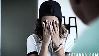 Guy attempts to convert lesbian stepsister Uma Jade with fantasy scenario