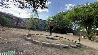 i went to bring water to the farm caretaker and ended up getting some intense action instead