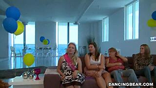 i can't believe how wild that night club orgy got with milfs stripping and blowjobs going round and round in the group party