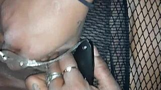 She masturbates in public with vibrator toy