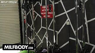 In this casual scene, MILF Sandy Love teases with dirty talk. Then Nicky Rebel spanks and fucks her doggystyle in workout gear.