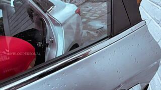 Hey, you think this latina with a good ass would fuck her best friend's boyfriend in his car?