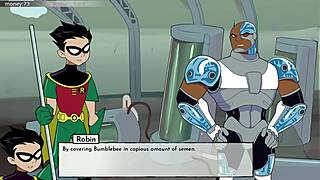 hey everyone, check out bumblebee having some fun in the bathroom in 18titans part 24 cartoon game episode