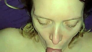 Milf takes a facial after intense face fucking session